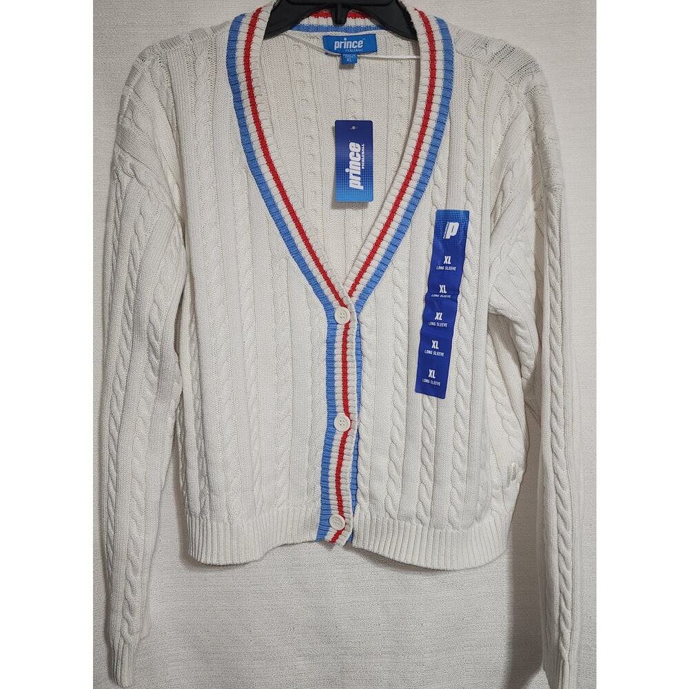 prince knitted cardigan sweater women's XL